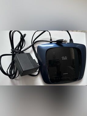 Cisco Home Router in Metallic Blue and Black Gloss